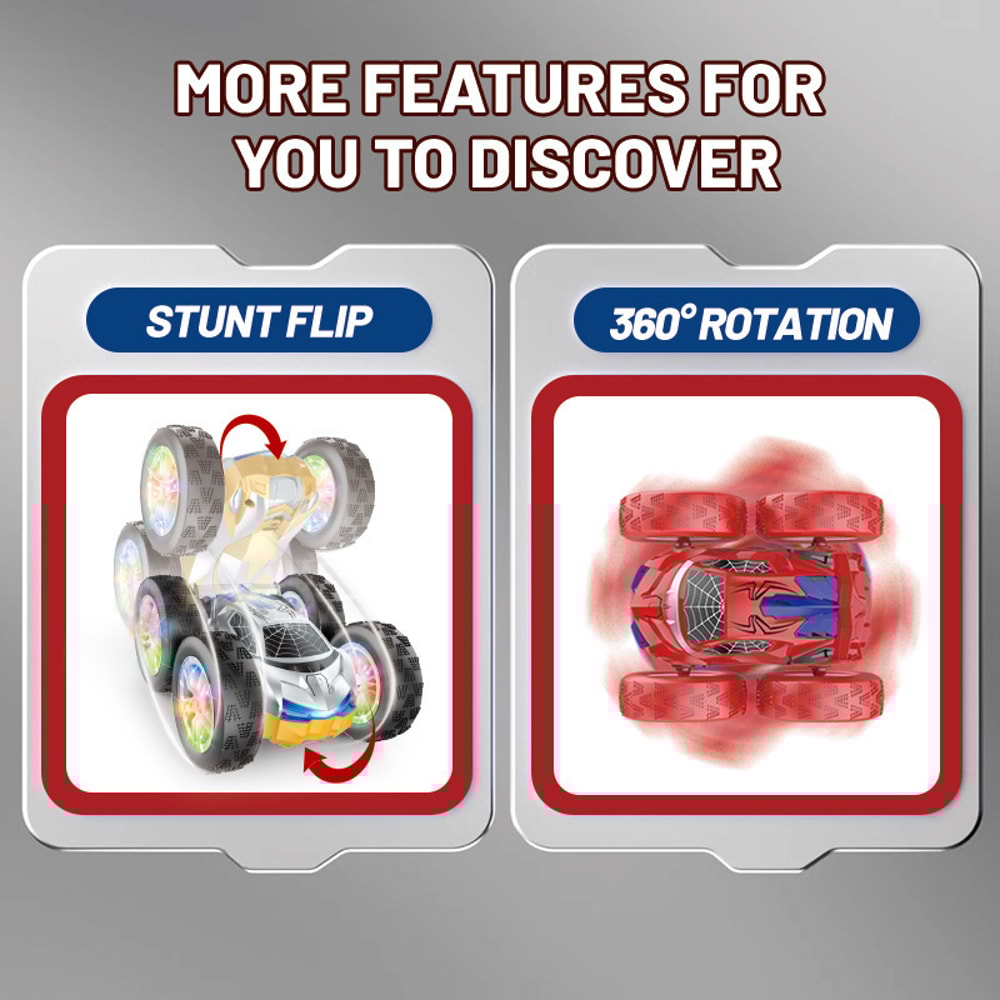 Four Wheel Drive RC Spider Trick HighSpeed Spinning Toy Car Anti Fall DoubleSided Lights For Kids 1