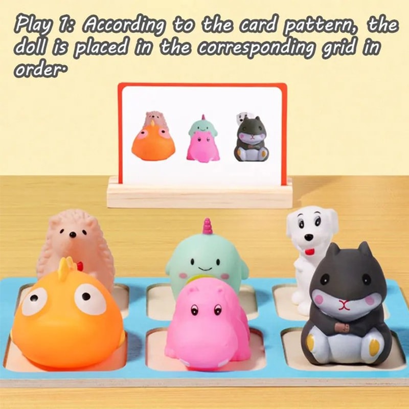Educational Sensory Sets For Kids Montessori Games Animal Matching Spatial Cartoon Thinking Interac 2