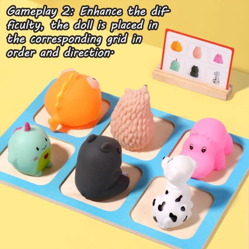Educational Sensory Sets For Kids Montessori Games Animal Matching Spatial Cartoon Thinking Interac 3
