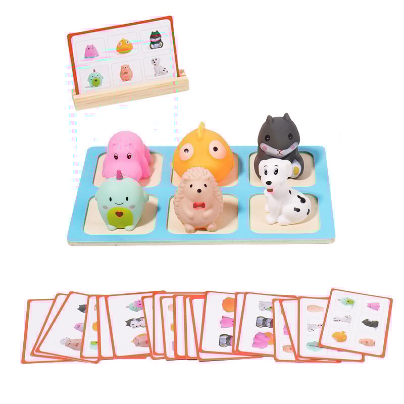 Educational Sensory Sets For Kids Montessori Games Animal Matching Spatial Cartoon Thinking Interac 1