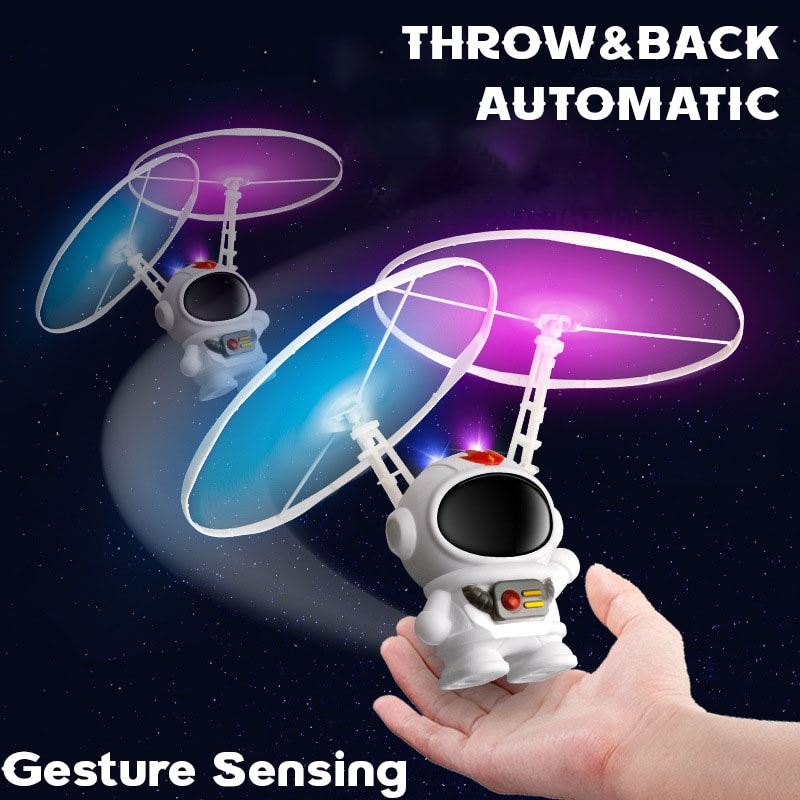 Colorful Night Light Helicopter Luminous Mini Induction Flying Toy USB Charging Robot Gift 6