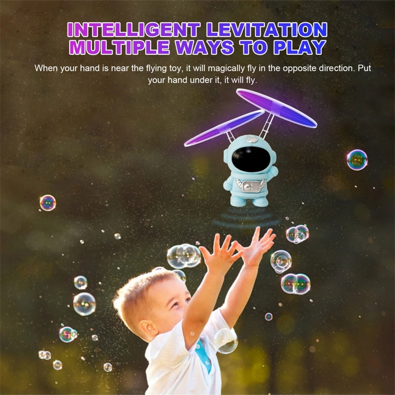 Colorful Night Light Helicopter Luminous Mini Induction Flying Toy USB Charging Robot Gift 2