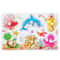 Handheld Montessori Baby Puzzle Matching Board Toy for Early Childhood Education with Cartoon Animals and Fruits