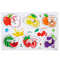 Handheld Montessori Baby Puzzle Matching Board Toy for Early Childhood Education with Cartoon Animals and Fruits