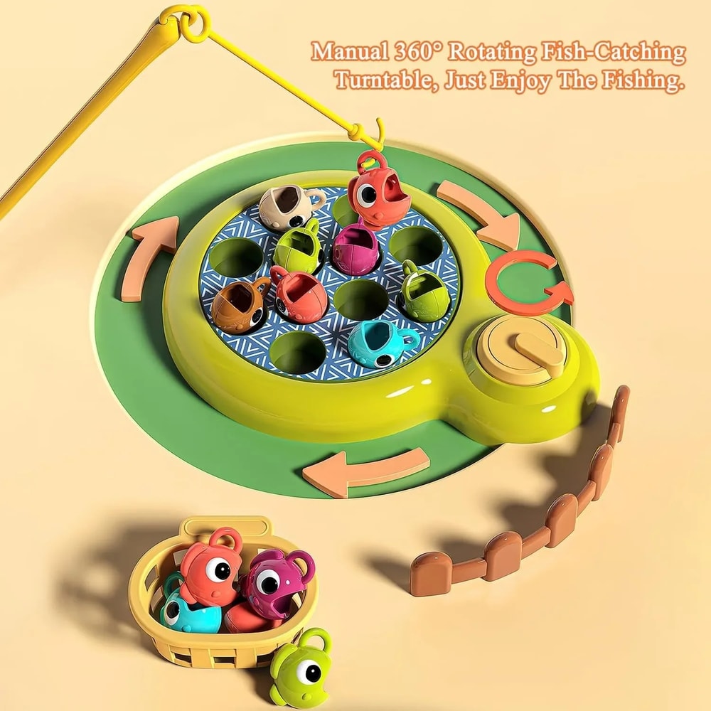 Rabbit Farm Montessori Toy Educational Harvest Game Insect Fishing Game For Kids 3