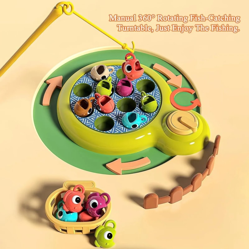 Rabbit Farm Montessori Toy Educational Harvest Game Insect Fishing Game For Kids 3