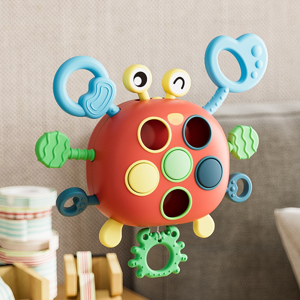 Silicone Activity Development Kids Educational Gifts Montessori Toddler Pull Toy Sensory Toys 0