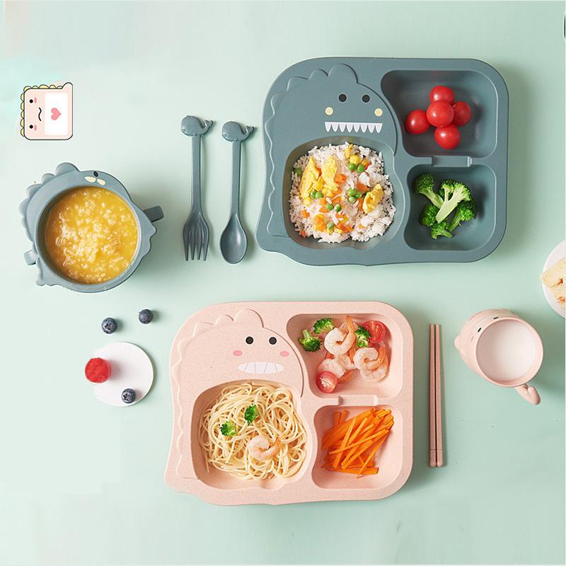 Dinosaur Kids Tableware Suit Easy Clean Spoon Fork Dinnerware Set For Children 2