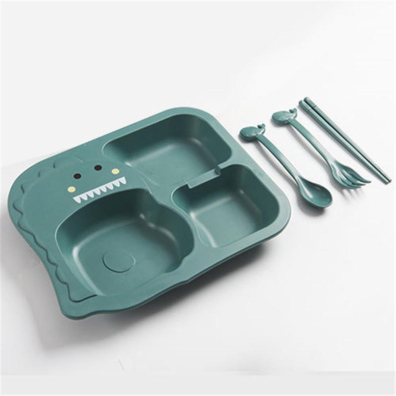 Dinosaur Kids Tableware Suit Easy Clean Spoon Fork Dinnerware Set For Children 3