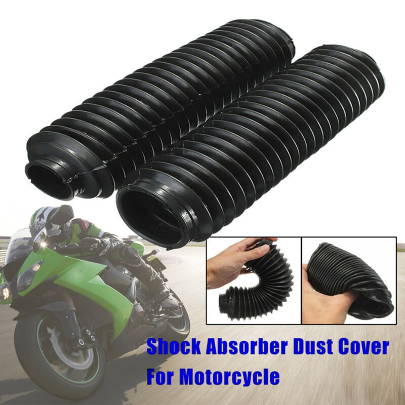 CQR Motorcycle Front Fork Rubber Gaiters Boots Black Shock Absorber Dust Cover For Motorbike 2