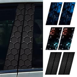 waterproof honeycomb b-pillar decal diy car door post sticker for automotive accessories