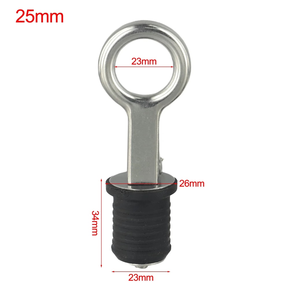 Stainless Steel Snap Flip Boat Hull Drain Plug Marine Drain Plug Rubber Boat Hardware Accessories 4