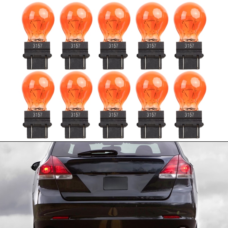 Quartz Glass Clear And Amber Tail Signal Brake Light Bulbs Automotive Brake Light Accessories 0