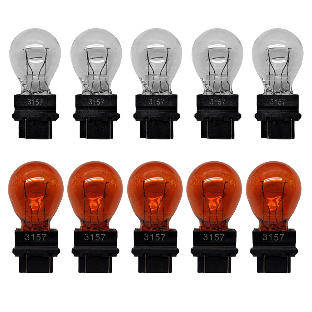 Quartz Glass Clear And Amber Tail Signal Brake Light Bulbs Automotive Brake Light Accessories 5