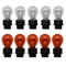 Quartz Glass Clear And Amber Tail Signal Brake Light Bulbs Automotive Brake Light Accessories 5