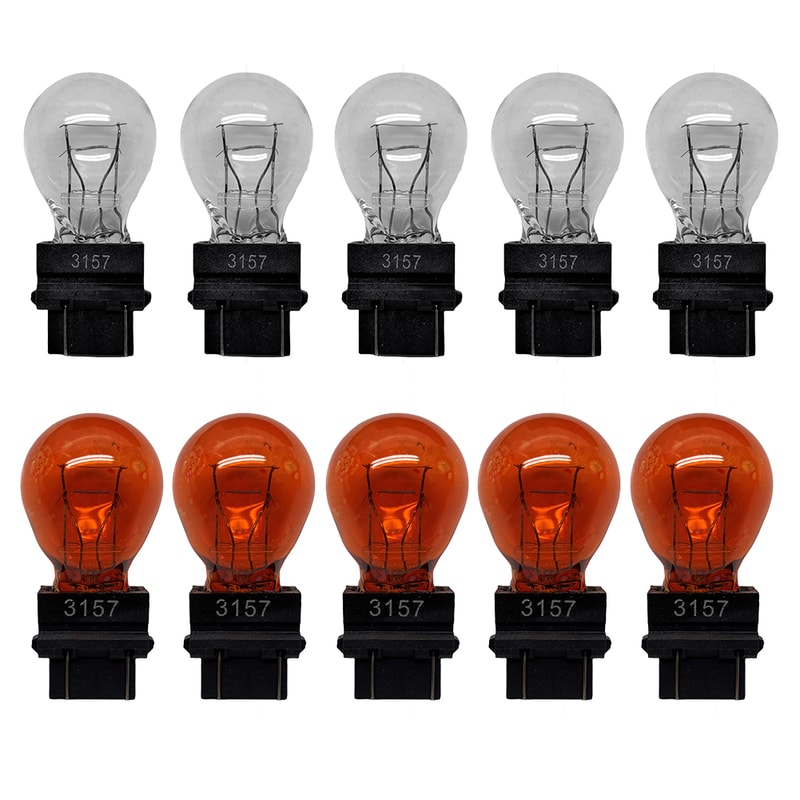 Quartz Glass Clear And Amber Tail Signal Brake Light Bulbs Automotive Brake Light Accessories 5