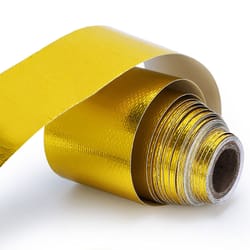 golden self-adhesive heat shield wrap, automotive exhaust tube insulation tape auto accessory