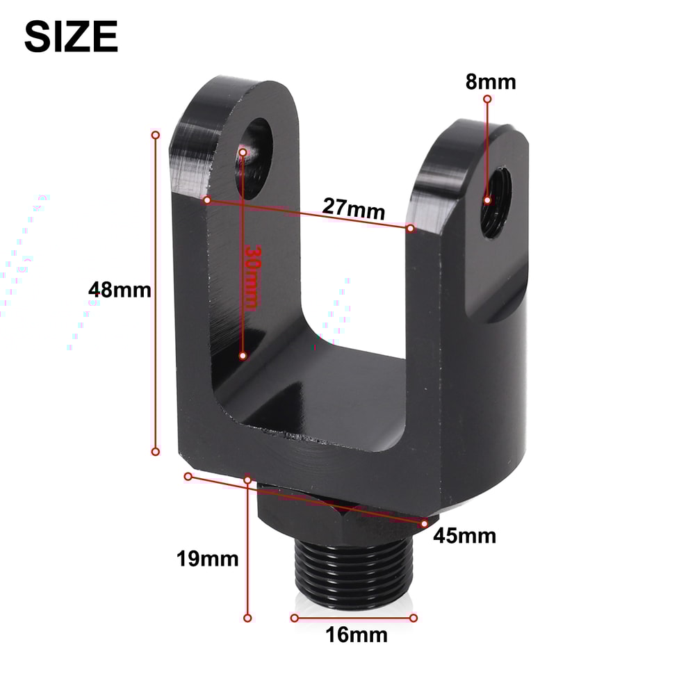 Motorcycle Suspension Parts Rear Shock Adapter Widened Lower Fork Head Round End Shock Absorber 4