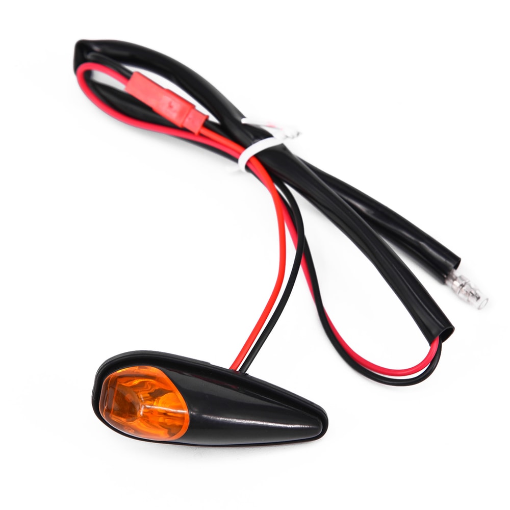 Mini Universal Motorcycle Blinker Lights With Cables Yellow LED Turn Signal Indicator Daytime Runni 1