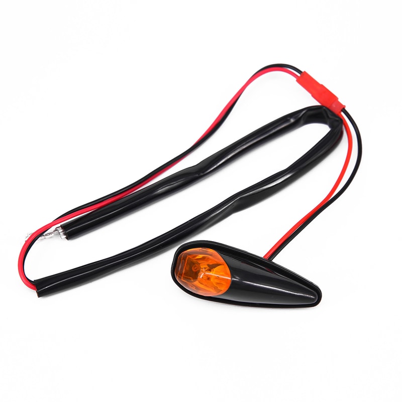 Mini Universal Motorcycle Blinker Lights With Cables Yellow LED Turn Signal Indicator Daytime Runni 3