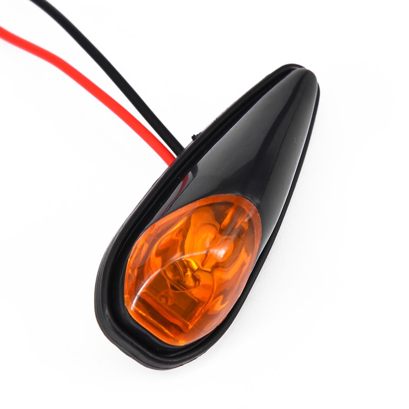 Mini Universal Motorcycle Blinker Lights With Cables Yellow LED Turn Signal Indicator Daytime Runni 4