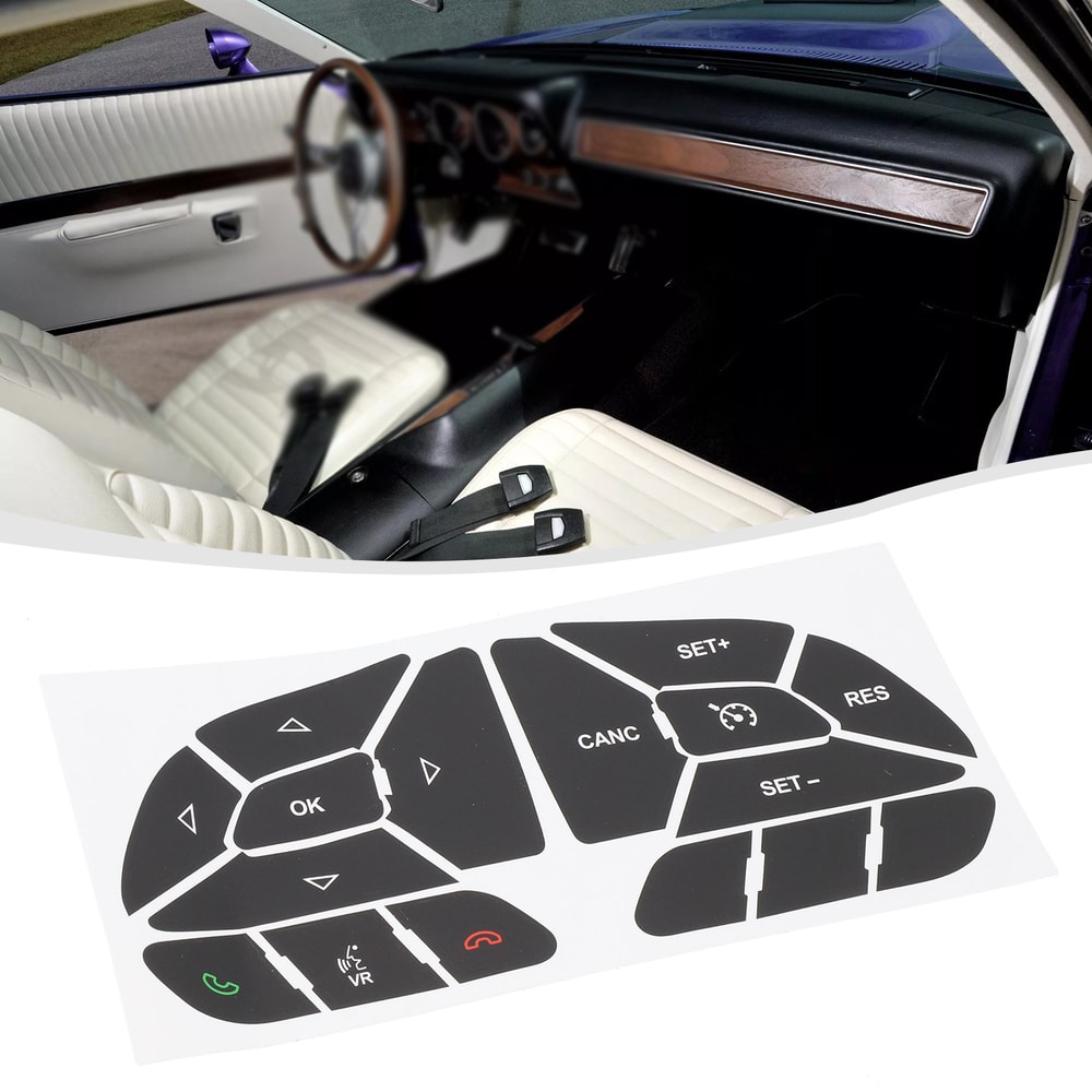Button Repair Decals For Car Steering Wheel Automotive Interior Stickers Accessories 0