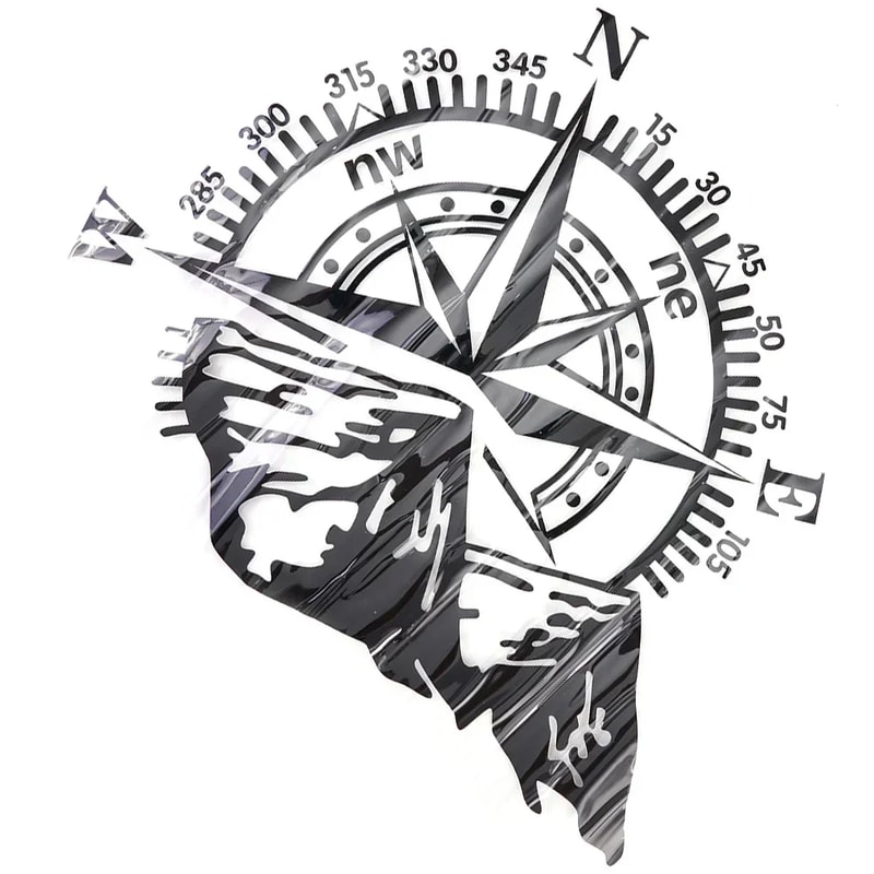 Vinyl Car Bonnet Decal Mountain Side Stickers For Camper Van Automobile Accessories 3