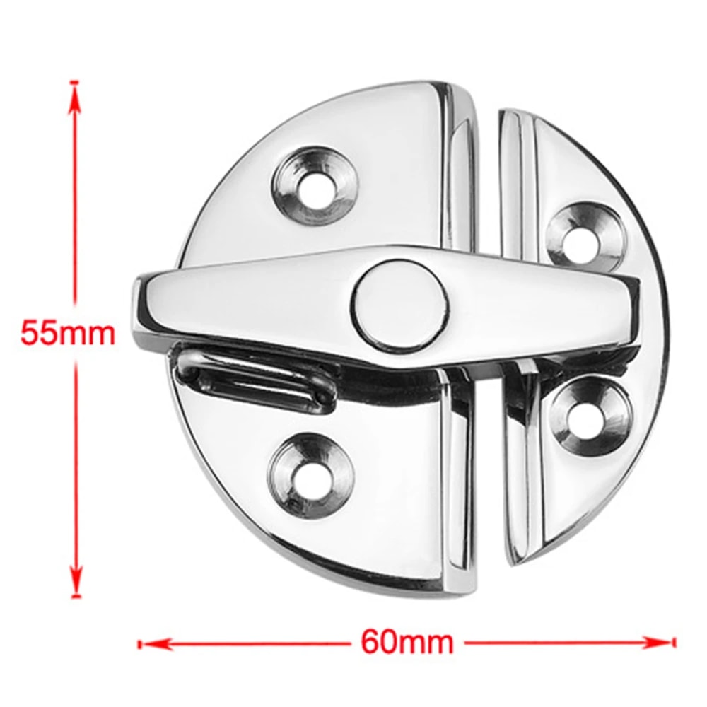 Stainless Steel Round Catch Latch Boat Door Catch Lock Marine Cabinet Hardware 3