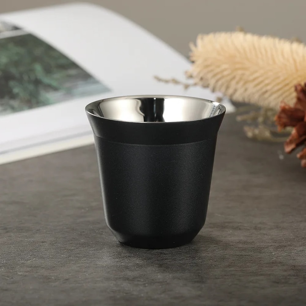 High Quality Stainless Steel Double Wall JUSTINLAU Mini Coffee Cups Portable Heatinsulating Drink C 2