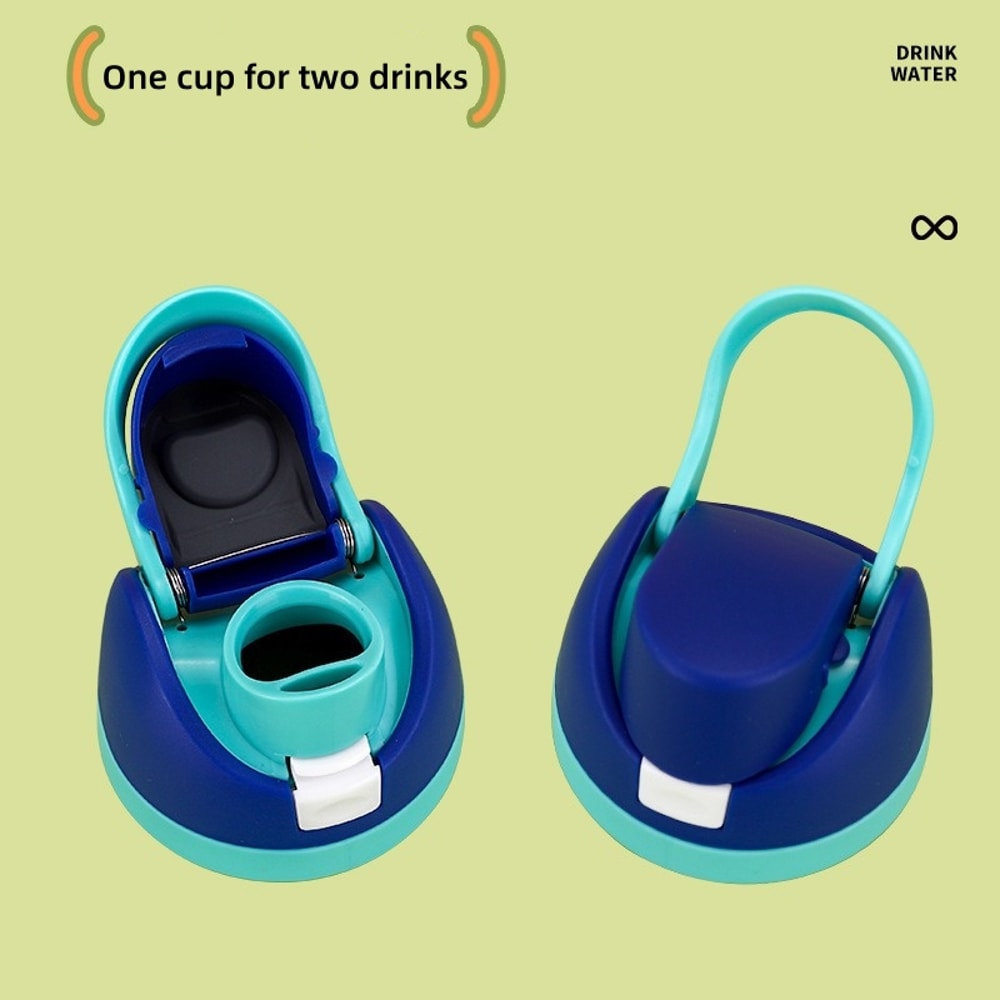 Kids Straw Cup Thermos Cup Fruit Mug Stainless Steel Travel Thermal Water Bottles 1