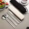 Portable Cutlery Set With Box Stainless Steel Dinner Knife Fork Spoon Chopsticks Fourpiece Tablewar 0
