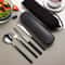 Portable Cutlery Set With Box Stainless Steel Dinner Knife Fork Spoon Chopsticks Fourpiece Tablewar 2