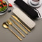 Portable Cutlery Set With Box Stainless Steel Dinner Knife Fork Spoon Chopsticks Fourpiece Tablewar 3