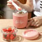 Stainless Steel Double Layer Salad Cup Oatmeal Soup Bowl With Spoon Portable Lunch Box For Students 2