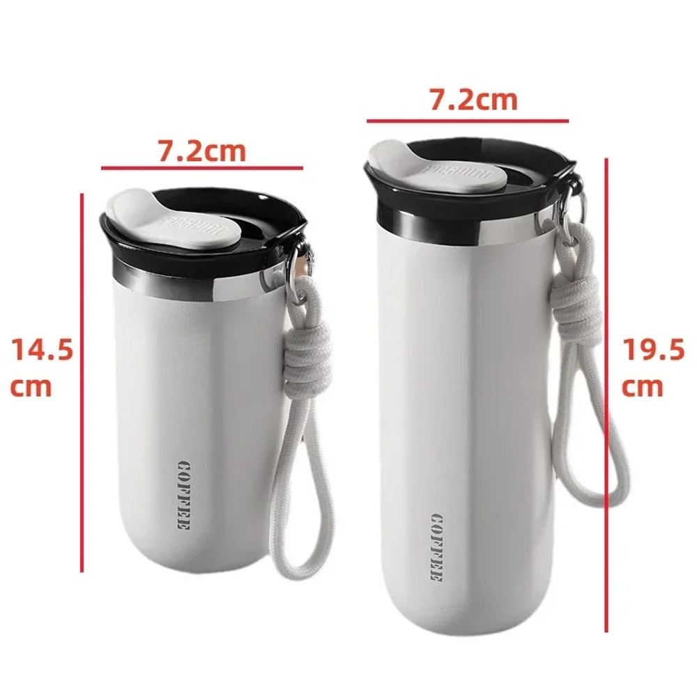 Portable Stainless Steel Insulated Cup With Lid Thermal Mug Vacuum Flask For Office Travel Camping 2