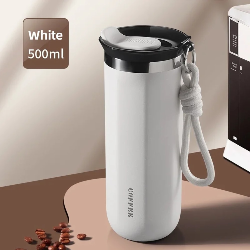 Portable Stainless Steel Insulated Cup With Lid Thermal Mug Vacuum Flask For Office Travel Camping 4