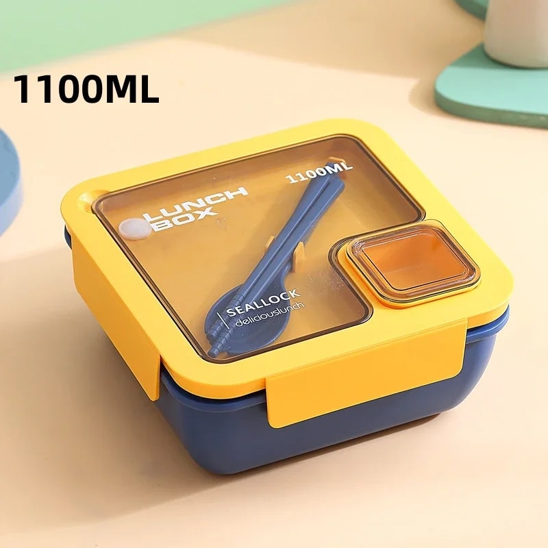 Lunch Bags For Children Bento Box With Tableware Thermal Bag Kit Portable Microwavable Heating 3