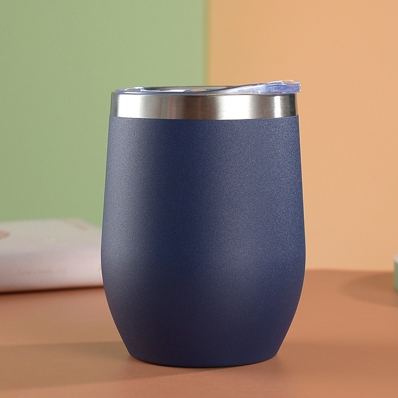 Stainless Steel Eggshell Cup Thermos Bottle Portable Coffee Cups Water Bottle For Office School Tra 2