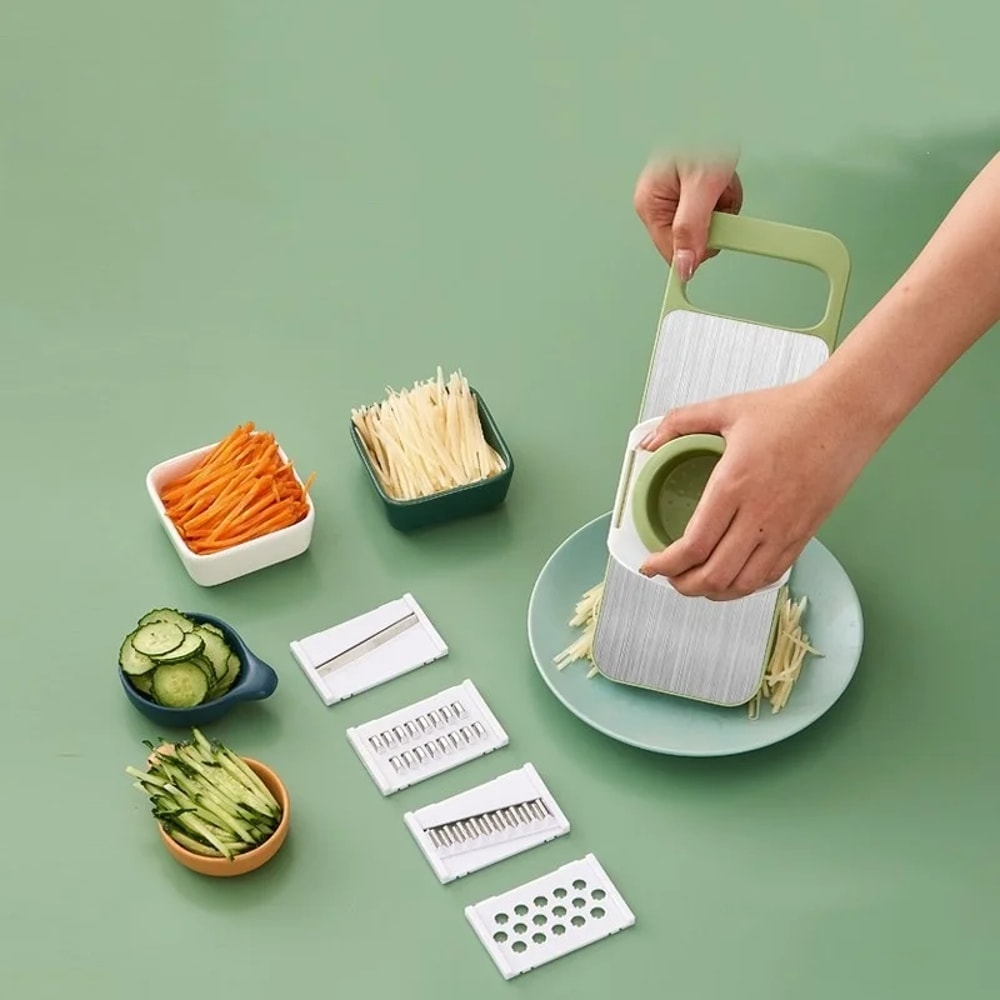 Safe Manual Vegetable Slicer Cutter Stainless Steel Potato Shredders Garlic Carrot Grater Chopper 1