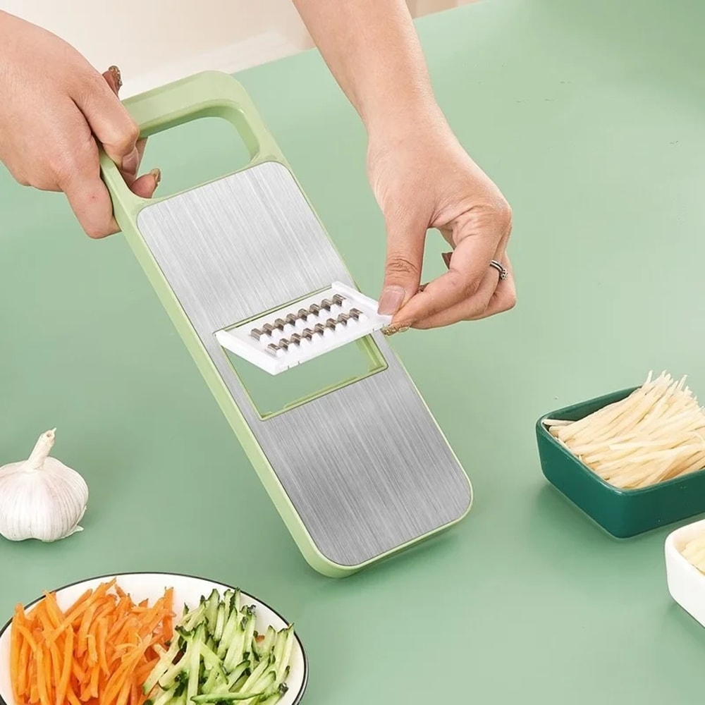 Safe Manual Vegetable Slicer Cutter Stainless Steel Potato Shredders Garlic Carrot Grater Chopper 2
