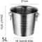 Portable Ice Chiller Cooler Stainless Steel Ice Bucket With Comfortable Handle Twoear Wine Tooling 2