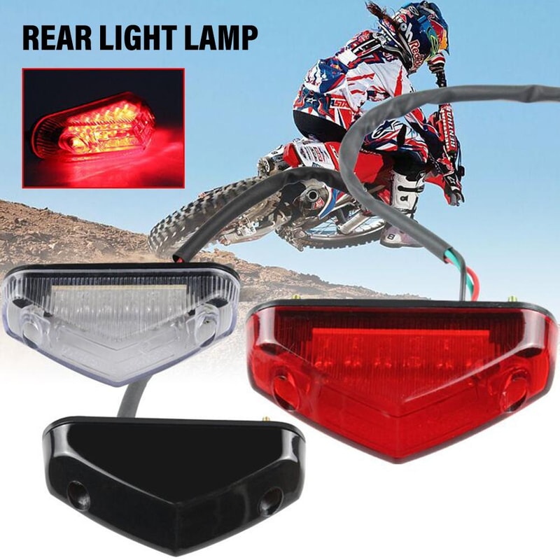 Rear Tail Light Lamp Motorcycle Brake Taillight Motor Stop Lights License Plate Light Parts 5
