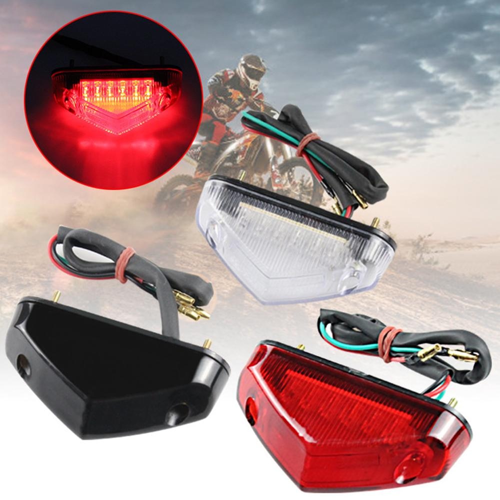 Rear Tail Light Lamp Motorcycle Brake Taillight Motor Stop Lights License Plate Light Parts 0