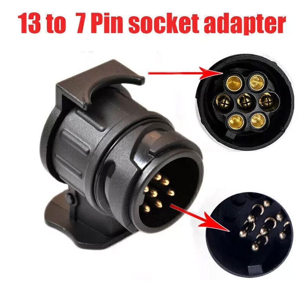 Electric Trailer Truck Towing Converter Tow Bar Plug Adaptor Socket Car Accessories 3
