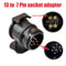 Electric Trailer Truck Towing Converter Tow Bar Plug Adaptor Socket Car Accessories 3