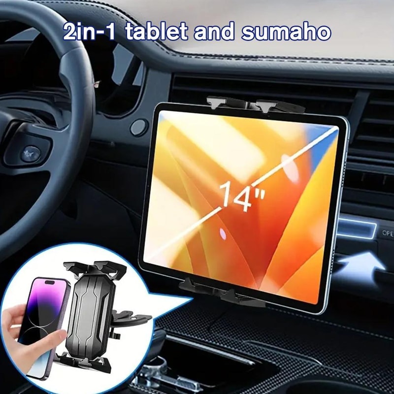 Universal Car Tablet Stand Holder Smartphone Mount HandsFree Phone Bracket For CD Slot 2