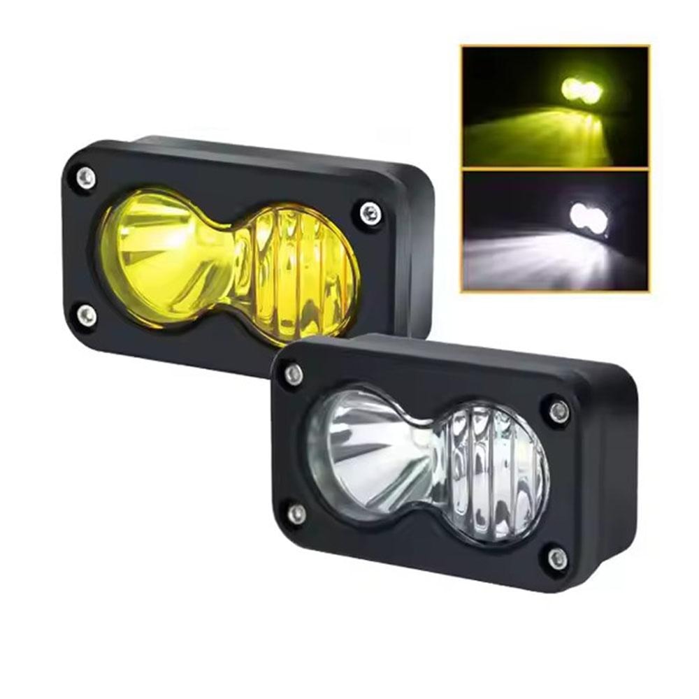 LED Pod Work Light For Motorcycle Truck Offroad Roof Luggage Rack Car Spotlight White Yellow 0