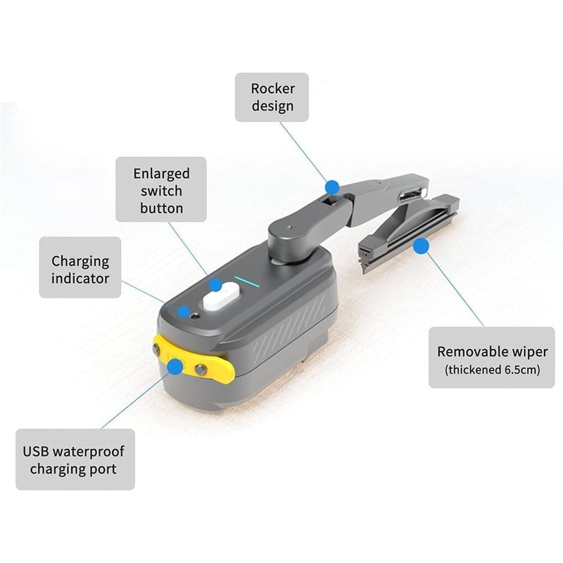 Universal Waterproof Helmet Wiper Electric Rechargeable Visor For Motorcycle Windshields 2