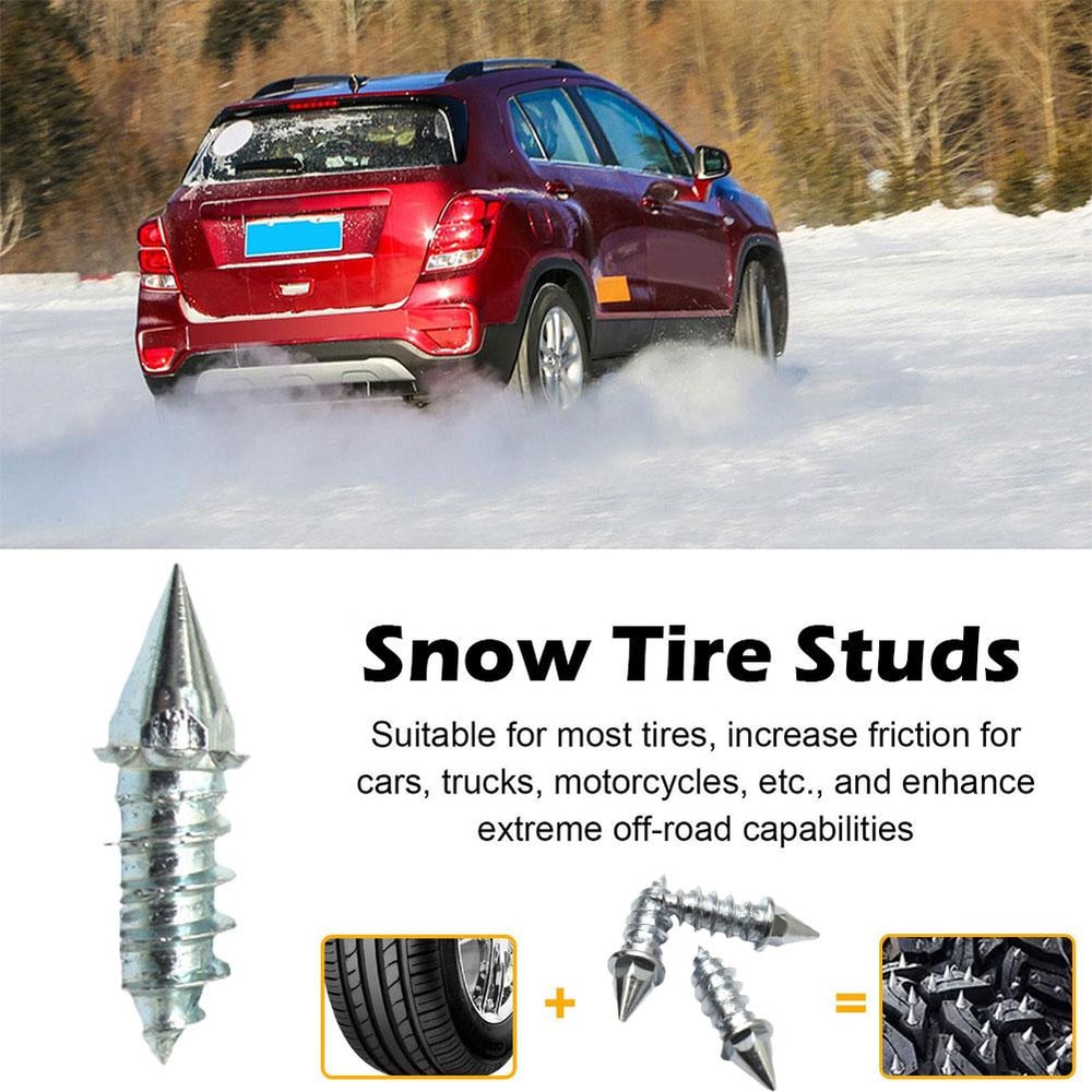 Universal Bike Truck Auto Snow Spikes Motorcycle Car Tire Anti Slip Studs Screws Winter Tyre Cleats 1
