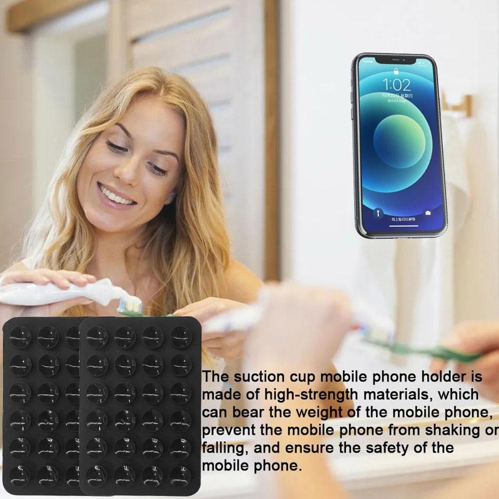 Mobile Phone Fixture Double Side Silicone Suction Pad Silicone Rubber Sucker Pad For Fixed Surface 2